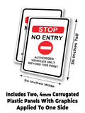 Authorized Vehicles Only A-Frame Signs, Decals, or Panels