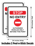 Authorized Vehicles Only A-Frame Signs, Decals, or Panels