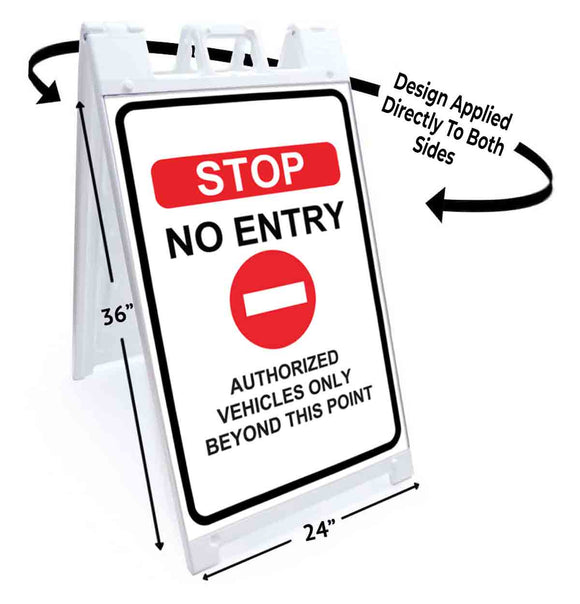 Authorized Vehicles Only A-Frame Signs, Decals, or Panels