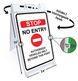 Authorized Vehicles Only A-Frame Signs, Decals, or Panels