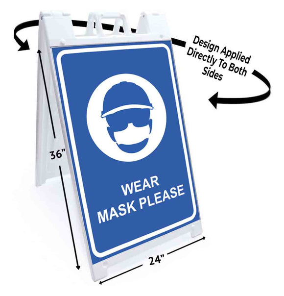 Wear Mask Please A-Frame Signs, Decals, or Panels