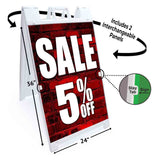 Sale 5% Off A-Frame Signs, Decals, or Panels
