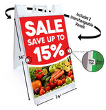 Sale Save Up To 15% A-Frame Signs, Decals, or Panels