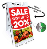 Sale Save Up To 20% A-Frame Signs, Decals, or Panels