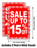Snnowflake 15% A-Frame Signs, Decals, or Panels