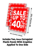 Sale Up To 40% A-Frame Signs, Decals, or Panels