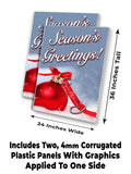 Season's Greetings A-Frame Signs, Decals, or Panels