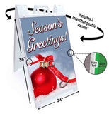 Season's Greetings A-Frame Signs, Decals, or Panels