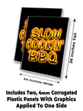 Slow Cookin' BBQ A-Frame Signs, Decals, or Panels