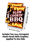 Slow Cookin' BBQ  A-Frame Signs, Decals, or Panels