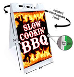 Slow Cookin' BBQ  A-Frame Signs, Decals, or Panels