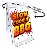 Slow Cookin' BBQ A-Frame Signs, Decals, or Panels