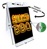 Smoked BBQ A-Frame Signs, Decals, or Panels