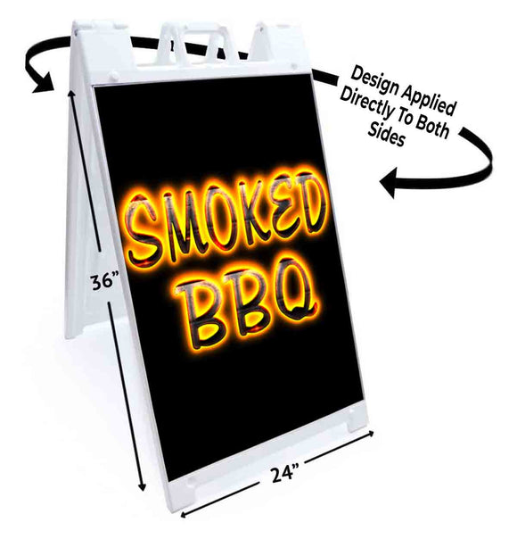 Smoked BBQ A-Frame Signs, Decals, or Panels