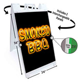 Smoked BBQ A-Frame Signs, Decals, or Panels