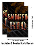 Smoked BBQ A-Frame Signs, Decals, or Panels