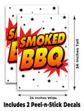 Smoked BBQ A-Frame Signs, Decals, or Panels