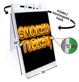 Smoked Turkey A-Frame Signs, Decals, or Panels
