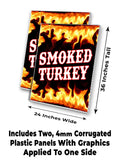 Smoked Turkey A-Frame Signs, Decals, or Panels