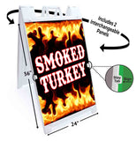 Smoked Turkey A-Frame Signs, Decals, or Panels