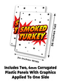 Smoked Turkey A-Frame Signs, Decals, or Panels