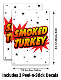 Smoked Turkey A-Frame Signs, Decals, or Panels