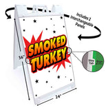 Smoked Turkey A-Frame Signs, Decals, or Panels