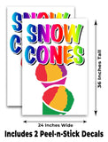 Snow Cones A-Frame Signs, Decals, or Panels