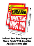 Store Closing A-Frame Signs, Decals, or Panels