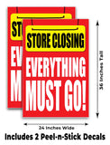 Store Closing A-Frame Signs, Decals, or Panels