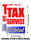 Tax Service Fast Refund A-Frame Signs, Decals, or Panels