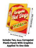 Teriyaki Hot Dogs A-Frame Signs, Decals, or Panels