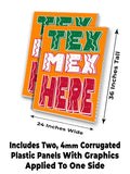 Tex Mex Here A-Frame Signs, Decals, or Panels