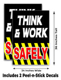 Think Work Safely A-Frame Signs, Decals, or Panels