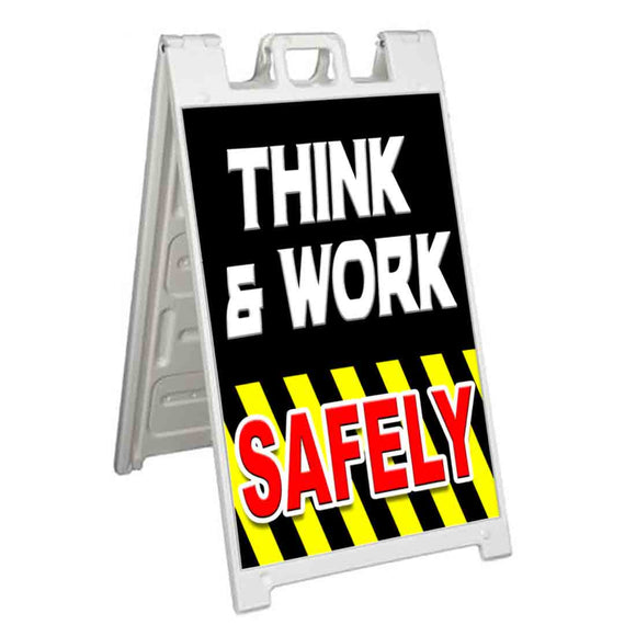 Think Work Safely A-Frame Signs, Decals, or Panels
