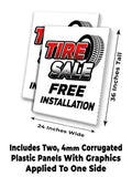 Tire Sale Free Install A-Frame Signs, Decals, or Panels