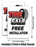 Tire Sale Free Install A-Frame Signs, Decals, or Panels
