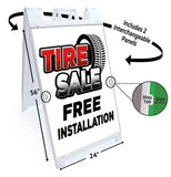 Tire Sale Free Install A-Frame Signs, Decals, or Panels