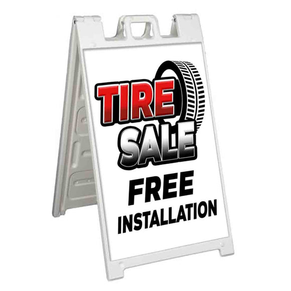 Tire Sale Free Install A-Frame Signs, Decals, or Panels