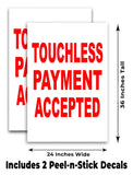 Touchless Payment Accepted A-Frame Signs, Decals, or Panels