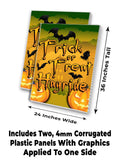 Trick or Treat Hayride A-Frame Signs, Decals, or Panels