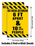 Use Social Distancing A-Frame Signs, Decals, or Panels