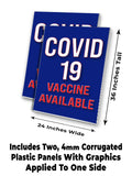 Vaccine Available A-Frame Signs, Decals, or Panels
