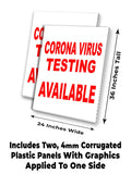 Virus Testing Available A-Frame Signs, Decals, or Panels