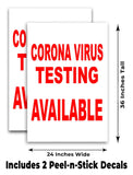 Virus Testing Available A-Frame Signs, Decals, or Panels