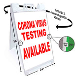 Virus Testing Available A-Frame Signs, Decals, or Panels
