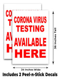 Virus Testing Available A-Frame Signs, Decals, or Panels