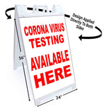Virus Testing Available A-Frame Signs, Decals, or Panels