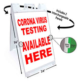 Virus Testing Available A-Frame Signs, Decals, or Panels