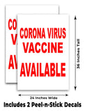 Virus Vaccine Available A-Frame Signs, Decals, or Panels
